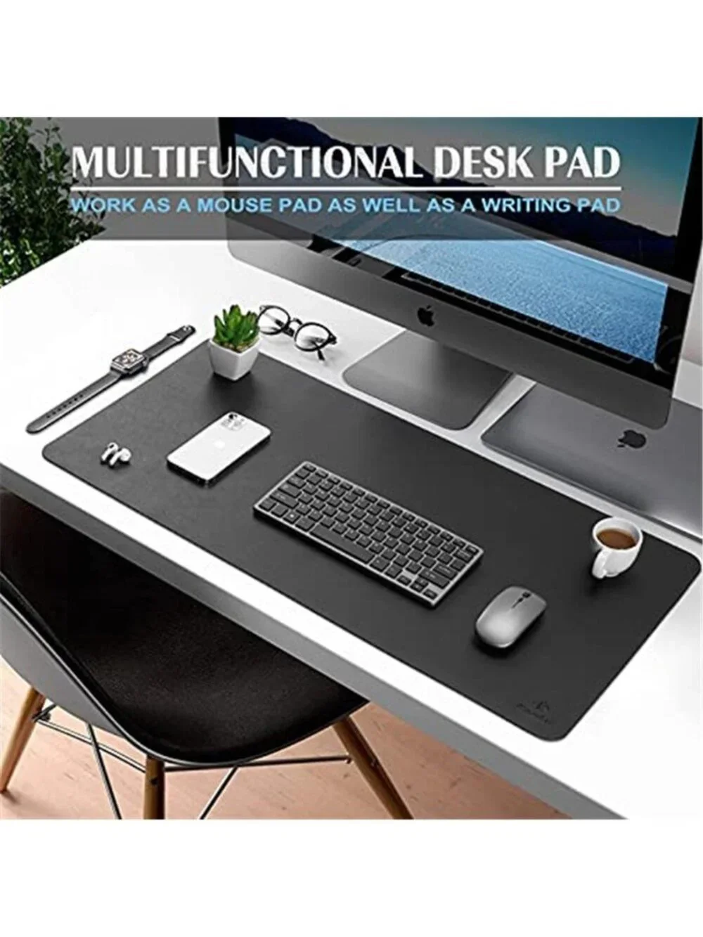 Large Office Desk Mat, Leather Mouse Pad (31.5